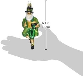 Decor Old World Christmas Irish Santa Glass Blown Ornament for Christmas Tree