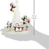 Decor Precious Moments Light Up Figurine | Tree-mendous Fun Girl with Penguins | LED Lighted Resin/Acrylic Tabletop Christmas Tree Figurine | Holiday Decor & Gift | Hand-Painted