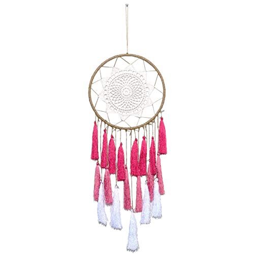 41Uq9mKL9UL Decor 27 inches Dream Catchers Handmade Tassel Wall Decoration Weeding Party Decor Ornament Craft, Blue