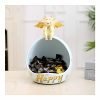 41qsEnixbcL Decor Decorative Bowl for Keys Entryway, Home Living Room Candy Bowl, Creative Cow Resin Figurine, Storage Box,White