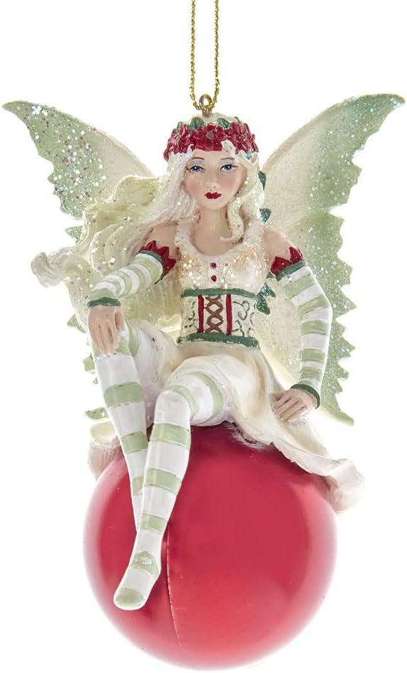51C1HvAx62L._AC_SL1000 Decor Kurt S. Adler Amy Brown Christmas Fairy Ornament, 4.75-Inch, Multi-Color