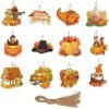 51NSmMD4W3L._AC Decor Halloween Ornaments for Tree Decorations - Scary Pumpkin Skull Ghost Halloween Hanging Ornaments Paper Card, Halloween Tree Ornaments with Ropes for Trick or Treat Party Decor - Pack of 12