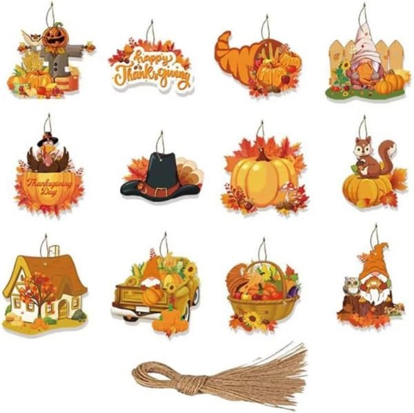 51NSmMD4W3L._AC Decor Halloween Ornaments for Tree Decorations - Scary Pumpkin Skull Ghost Halloween Hanging Ornaments Paper Card, Halloween Tree Ornaments with Ropes for Trick or Treat Party Decor - Pack of 12