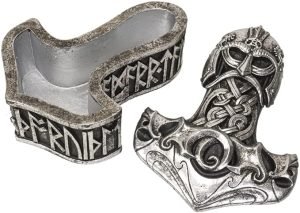 Decor Thor's Hammer Trinket Silver Storage Decorative