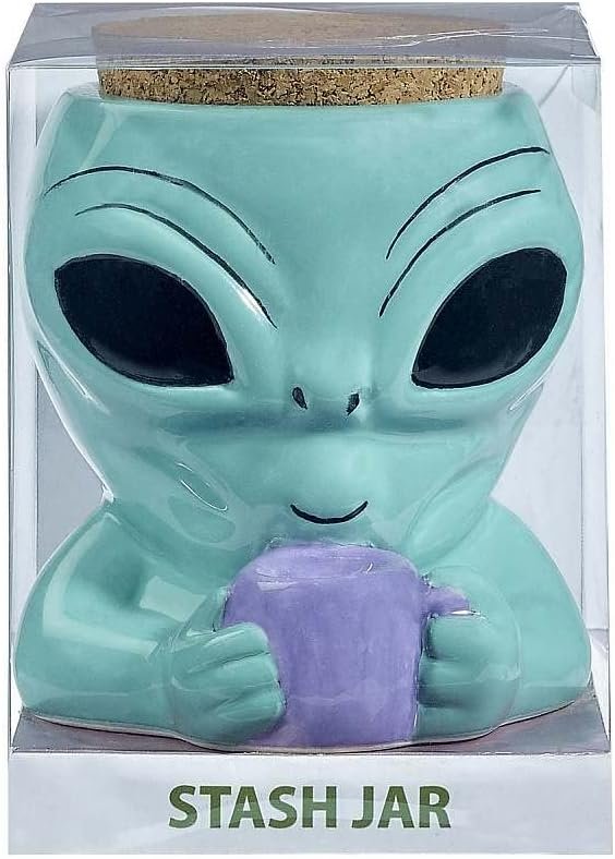 Decor Fashioncraft Alien Stash Jar - Novelty Stash Jar