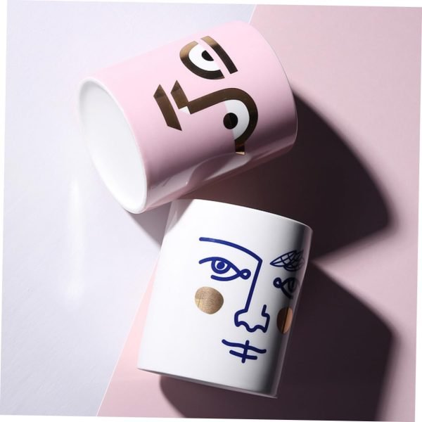 Decor 2 pcs grain storage box airtight ceramic canister Home Storage Decor accessories decorate Noose the face ceramic coffee can containers for storage tea storage tank Storage Box