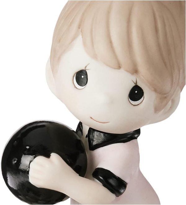 Decor Precious Moments Growing in Grace Age 10 | Blonde Girl Bowling Bisque Porcelain Figurine | Birthday Gift | Birthday Collection | Room Decor & Gifts | Hand-Painted