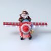 Decor House Ornaments Christmas LED Santa Ornament Santa Claus Flying Plane Santa Sculpture for Holiday Xmas Party Supplies Miniature Gifts
