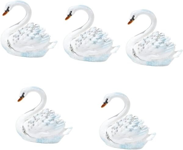 Decor 5pcs Jewelry Box Jewelry Organizer for Jewelry Case Jewelry Organizer Small Swan Shaped Trinket Boxes Desktop Swan Decor Swan Shaped Jewelry Holder Swan Shaped Ring Holder