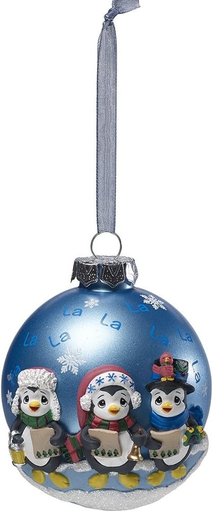 Decor Precious Moments Light Up Figurine | Tree-mendous Fun Girl with Penguins | LED Lighted Resin/Acrylic Tabletop Christmas Tree Figurine | Holiday Decor & Gift | Hand-Painted