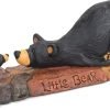 Decor DEMDACO Bearfoots by Jeff Fleming Little Bear Black Bear 2 x 6 Hand-cast Resin Figurine Sculpture