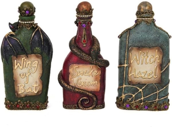 Decor Katherine's Collection  to Be Or Not to Be Potion Bottles Figurine Assorted of 3