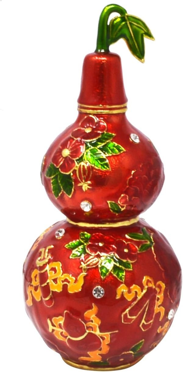 Decor Feng Shui Red Abundance Wu Lou Statue Harmony &Balance Peace Home Office Alloy Decoration Gourd New Year Birthday Gift