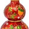 Decor Feng Shui Red Abundance Wu Lou Statue Harmony &Balance Peace Home Office Alloy Decoration Gourd New Year Birthday Gift