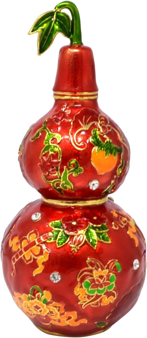 Decor Feng Shui Red Abundance Wu Lou Statue Harmony &Balance Peace Home Office Alloy Decoration Gourd New Year Birthday Gift