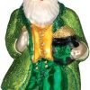Decor Old World Christmas Irish Santa Glass Blown Ornament for Christmas Tree