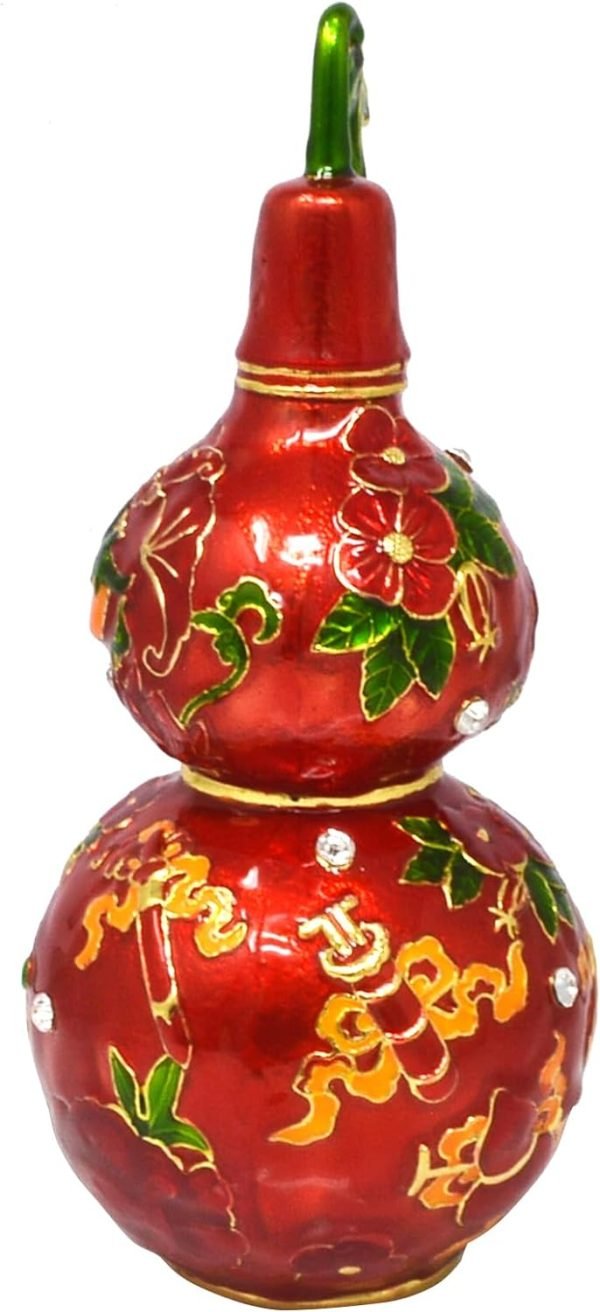 Decor Feng Shui Red Abundance Wu Lou Statue Harmony &Balance Peace Home Office Alloy Decoration Gourd New Year Birthday Gift