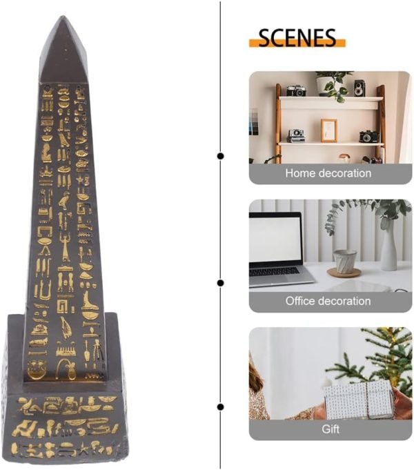 Decor Egyptian Obelisk Resin Obelisk Model Obelisk Miniature House Ornaments Landmark Ornament Miniature Obelisk Statue Egypt Obelisk Figurine Aquarium Obelisk Gift Glass Office