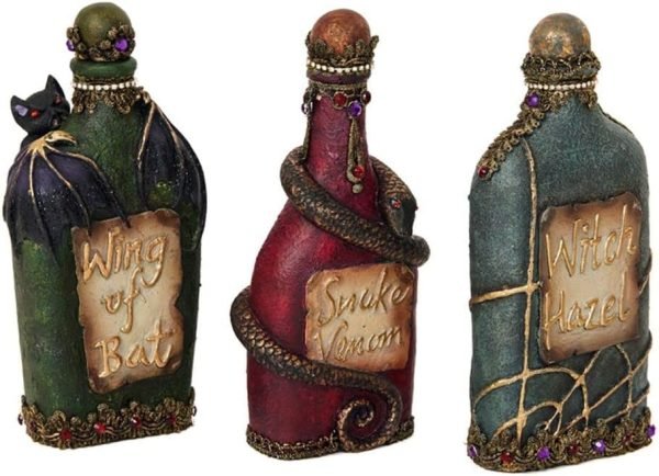 Decor Katherine's Collection  to Be Or Not to Be Potion Bottles Figurine Assorted of 3