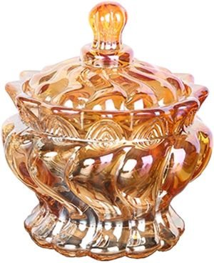 Decor Color crystal glass Storage Jar with Lids, Candy Jar Food Jar Wedding Candy Containers Crystal Jewelry Box Household Storage