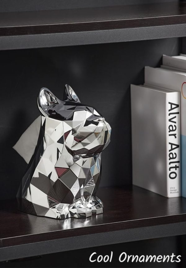 61RCe87LxmL._AC_SL1018 Decor Creative French Bulldog Tissue Holder, Living Room, entryway, TV Stand, Coffee Table, Dining Table Tissue Box, Eyeglasses Holder, Fashionable and Cool Decorative Ornaments