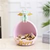 61UOERv0K3L._AC_SL1500 Decor Decorative Bowl for Keys Entryway, Home Living Room Candy Bowl, Creative Cow Resin Figurine, Storage Box,White