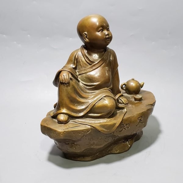 61WpjtO_nIL._AC_SL1500 Decor Statues Decor Pure Copper Little Monk Ornament Figure Sculpture Home Ornament Crafts
