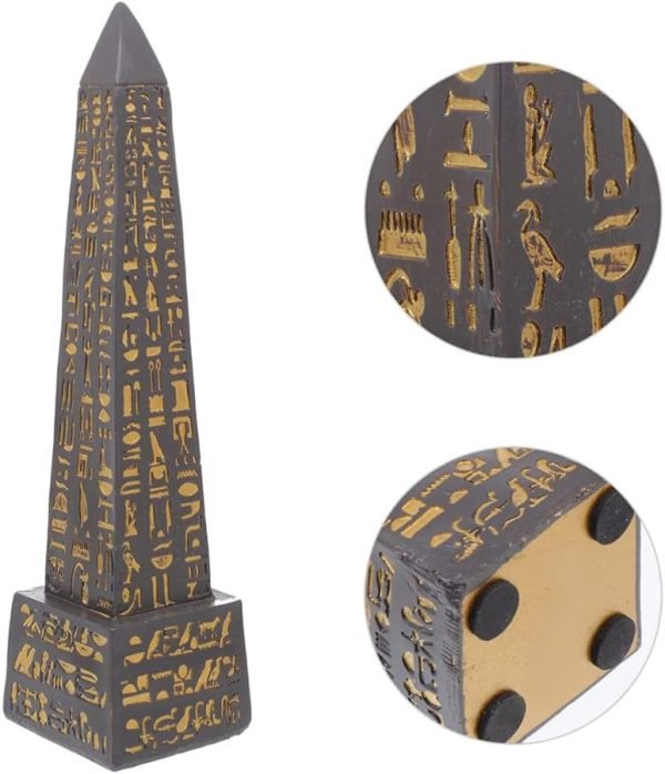 Decor Egyptian Obelisk Resin Obelisk Model Obelisk Miniature House Ornaments Landmark Ornament Miniature Obelisk Statue Egypt Obelisk Figurine Aquarium Obelisk Gift Glass Office