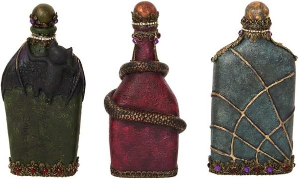 Decor Katherine's Collection  to Be Or Not to Be Potion Bottles Figurine Assorted of 3