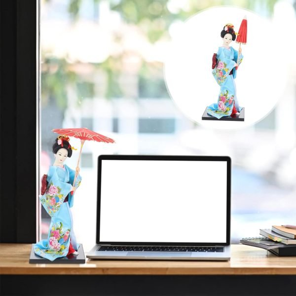 61dgcGIQ5gL._AC_SL1500 Decor Japanese Geisha Kimono Doll Collectible Figurines Traditional Craft Desktop Ornaments for Home Restaurant Table Decors