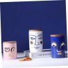 Decor 2 pcs grain storage box airtight ceramic canister Home Storage Decor accessories decorate Noose the face ceramic coffee can containers for storage tea storage tank Storage Box