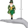Decor Old World Christmas Irish Santa Glass Blown Ornament for Christmas Tree