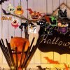 61lofIHkOlL._AC Decor Halloween Ornaments for Tree Decorations - Scary Pumpkin Skull Ghost Halloween Hanging Ornaments Paper Card, Halloween Tree Ornaments with Ropes for Trick or Treat Party Decor - Pack of 12