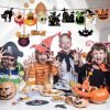 61lsx0YOGPL._AC Decor Halloween Ornaments for Tree Decorations - Scary Pumpkin Skull Ghost Halloween Hanging Ornaments Paper Card, Halloween Tree Ornaments with Ropes for Trick or Treat Party Decor - Pack of 12