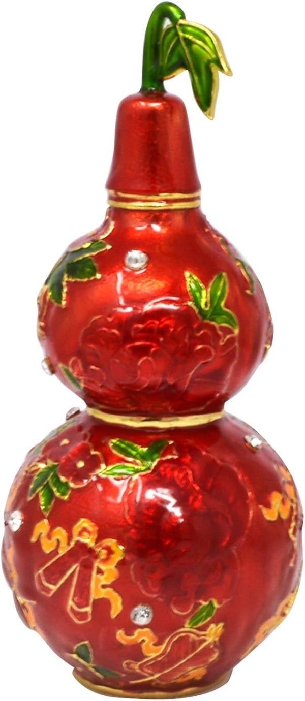 Decor Feng Shui Red Abundance Wu Lou Statue Harmony &Balance Peace Home Office Alloy Decoration Gourd New Year Birthday Gift
