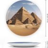 61qSfC4ADJL._AC_SL1500 Decor Ancient Egypt Pyramid Ceramic Decorative Plate Bone China Decorative Plates with Display Stand Dinner Plates Art Crafts Ceramic Ornaments for Wall Hanging Decoration