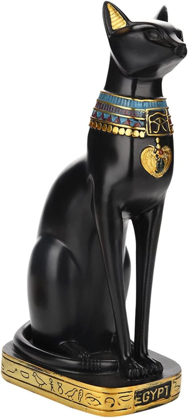 Decor Egyptian Cat Statue, Egyptian Bastet Collectible Figurine Cat Goddess Statue, Animal Statue Ornament, Household Room Ornament Crafts Gifts Great Decoration for Home or