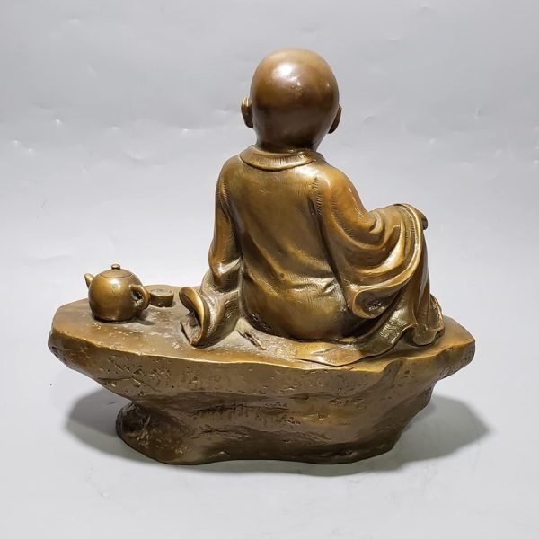 61vWem6ZOBL._AC_SL1500 Decor Statues Decor Pure Copper Little Monk Ornament Figure Sculpture Home Ornament Crafts