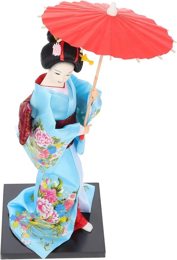 61x7J0ZSlAL._AC_SL1500 Decor Japanese Geisha Kimono Doll Collectible Figurines Traditional Craft Desktop Ornaments for Home Restaurant Table Decors