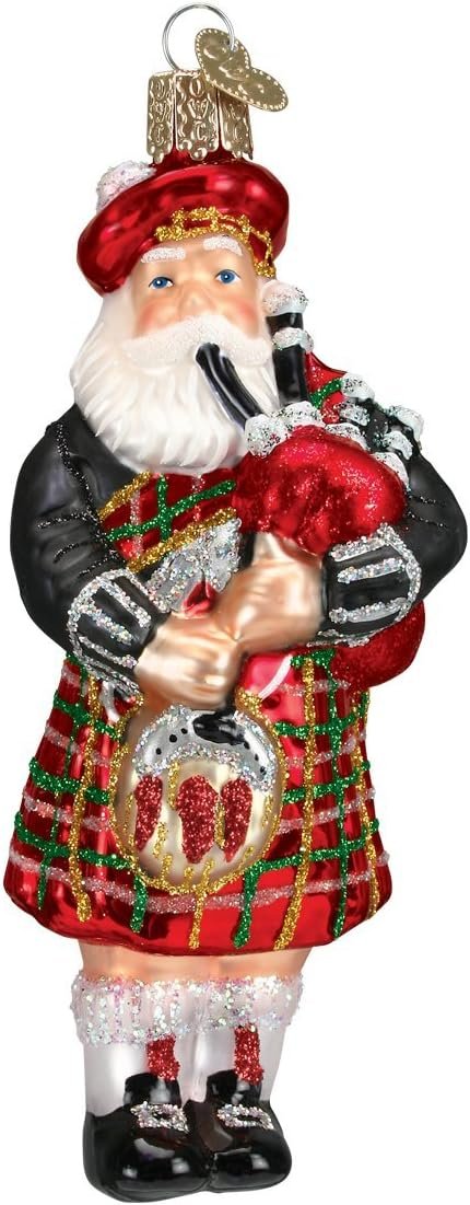 Decor Old World Christmas Irish Santa Glass Blown Ornament for Christmas Tree