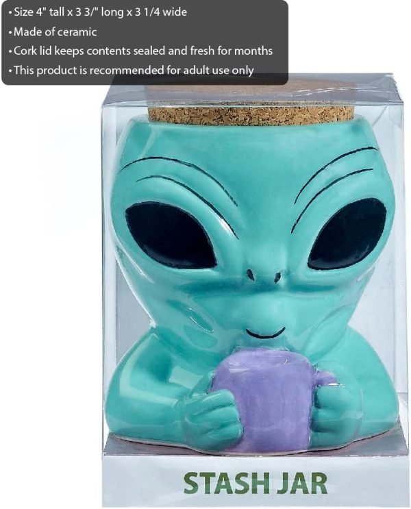 Decor Fashioncraft Alien Stash Jar - Novelty Stash Jar