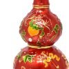 Decor Feng Shui Red Abundance Wu Lou Statue Harmony &Balance Peace Home Office Alloy Decoration Gourd New Year Birthday Gift