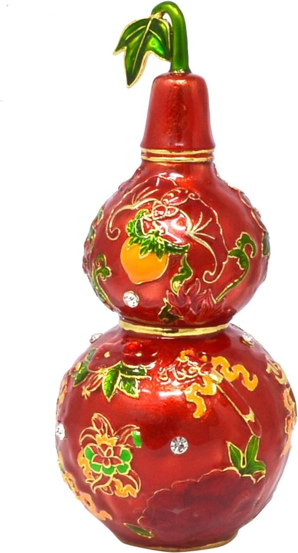 Decor Feng Shui Red Abundance Wu Lou Statue Harmony &Balance Peace Home Office Alloy Decoration Gourd New Year Birthday Gift