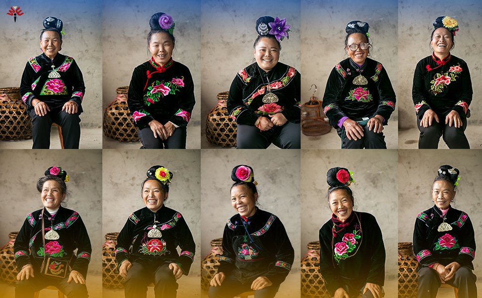 Miao embroidery craftswomen