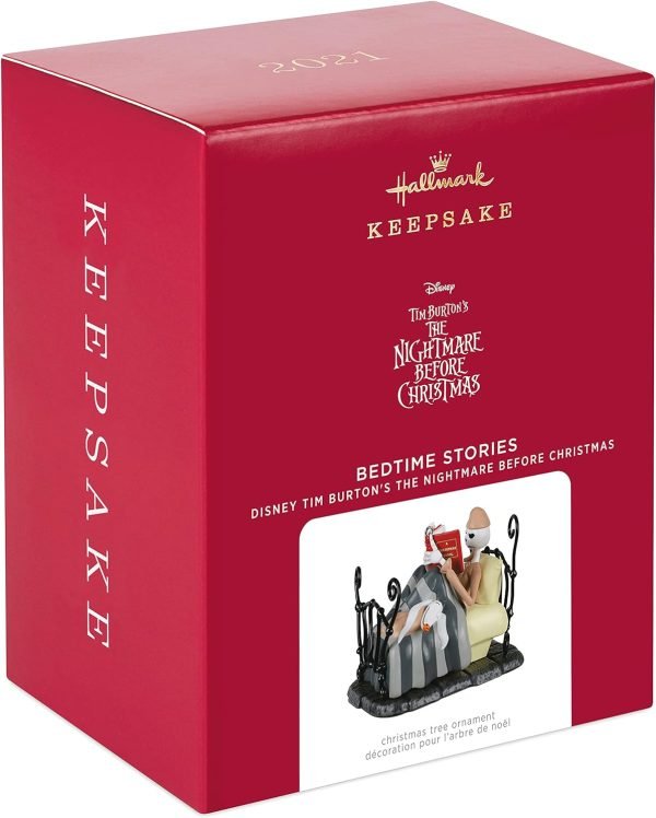 Decor Keepsake Christmas Ornament , Disney Tim Burton's The Nightmare Before Christmas Bedtime Stories Jack Skellington Ornament