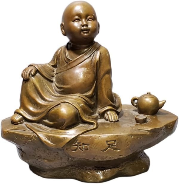 711cPEQWETL._AC_SL1500 Decor Statues Decor Pure Copper Little Monk Ornament Figure Sculpture Home Ornament Crafts
