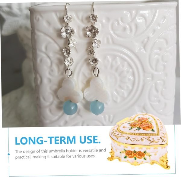 Decor 4pcs Rose Jewelry Box Ring Holder Jewelry Case Desktop Decor Jewelry Organizer for Jewelry Organizer Small Jewelry Holder Shape Decor Trinket Boxes