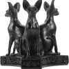 Decor 4 Pcs Crystal Ball Base Resin Egyptian Goddess Cat Creative Gift Collectible Figurine Ball Base Ornament Resin Crafts Black Cats Statue Collectible Bastet Sculpture Bastet Statue