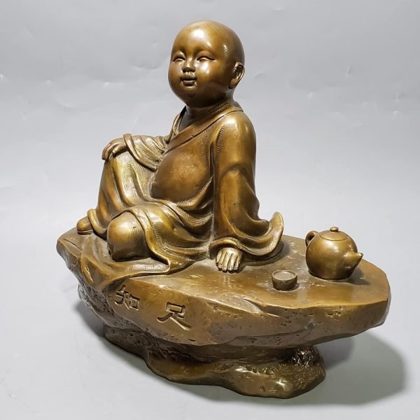 7147gDqOyVL._AC_SL1500 Decor Statues Decor Pure Copper Little Monk Ornament Figure Sculpture Home Ornament Crafts