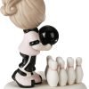 Decor Precious Moments Growing in Grace Age 10 | Blonde Girl Bowling Bisque Porcelain Figurine | Birthday Gift | Birthday Collection | Room Decor & Gifts | Hand-Painted